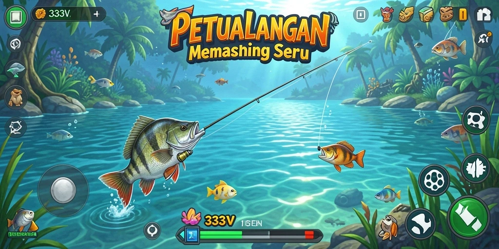 Tangkapan ikan besar dalam gameplay 333V yang menegangkan.