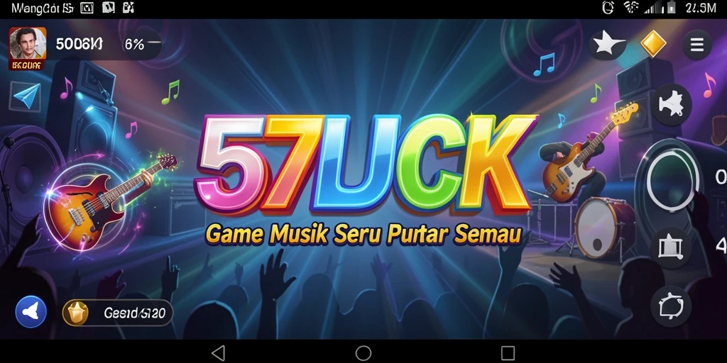 Tampilan gameplay seru dalam 567LUCK dengan berbagai pilihan musik.