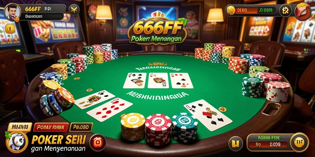 Tangkapan layar gameplay poker yang mendebarkan di 666FF.
