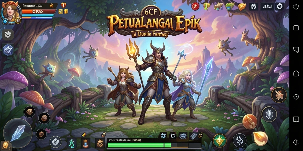 Gameplay menakjubkan dalam 6CF dengan aksi RPG yang mendebarkan.