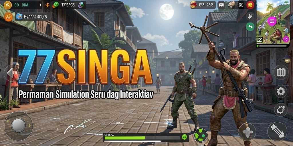 Tangkapan layar 77SINGA menampilkan gameplay simulation yang interaktif dan seru.
