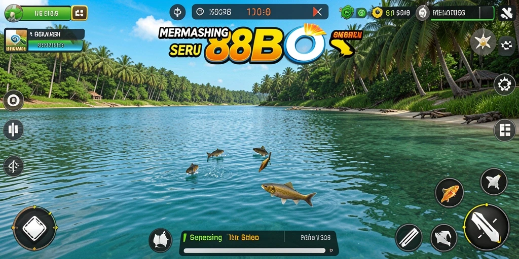 Tampilan menarik dari gameplay memancing di 88BOS.