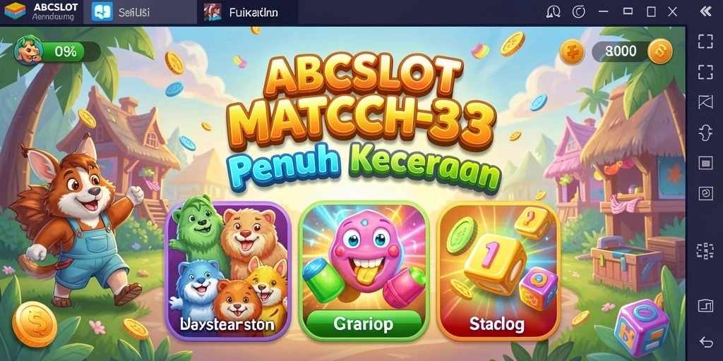 Gameplay seru dan penuh warna dari ABCSLOT Match-3.
