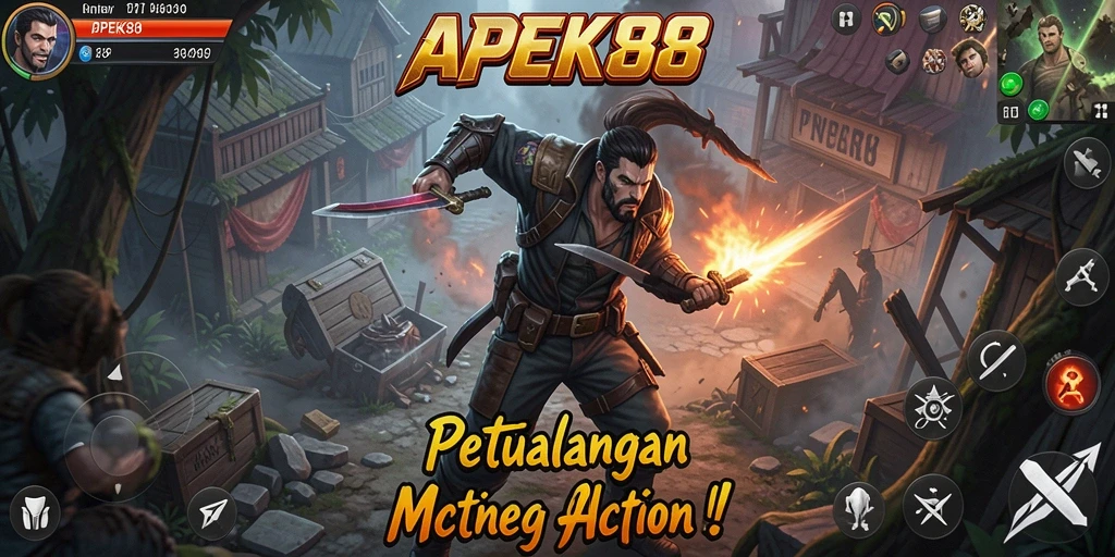 Tampilan seru dari gameplay APEK88 penuh aksi.