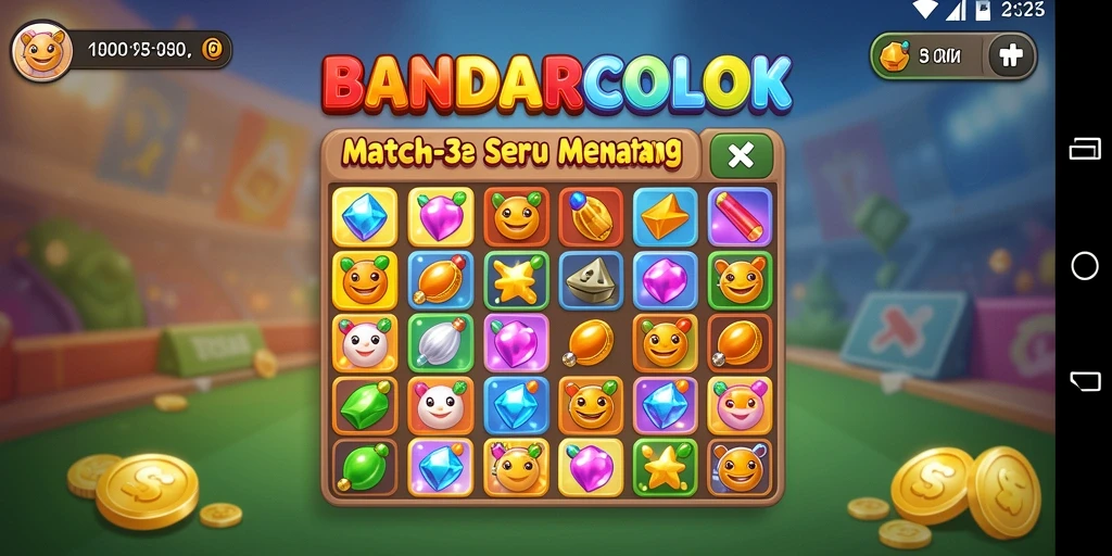 Tampilan gameplay seru dari BANDARCOLOK dengan kombinasi warna-warni.