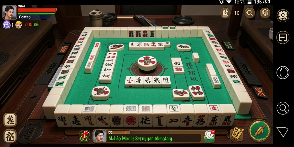 Screenshot D06 menampilkan aksi seru permainan Mahjong yang menantang.
