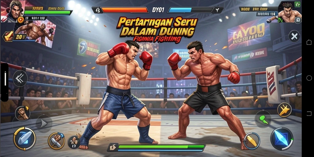 Screenshot gameplay DYO1 menampilkan aksi pertarungan yang mendebarkan.