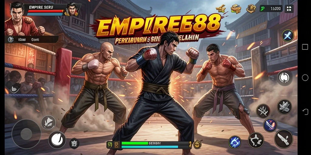Gameplay seru EMPIRE88 yang penuh aksi dan strategi perkelahian.