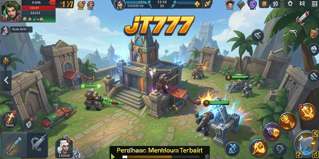 Tampilan menakjubkan dari gameplay Tower Defense JT777.