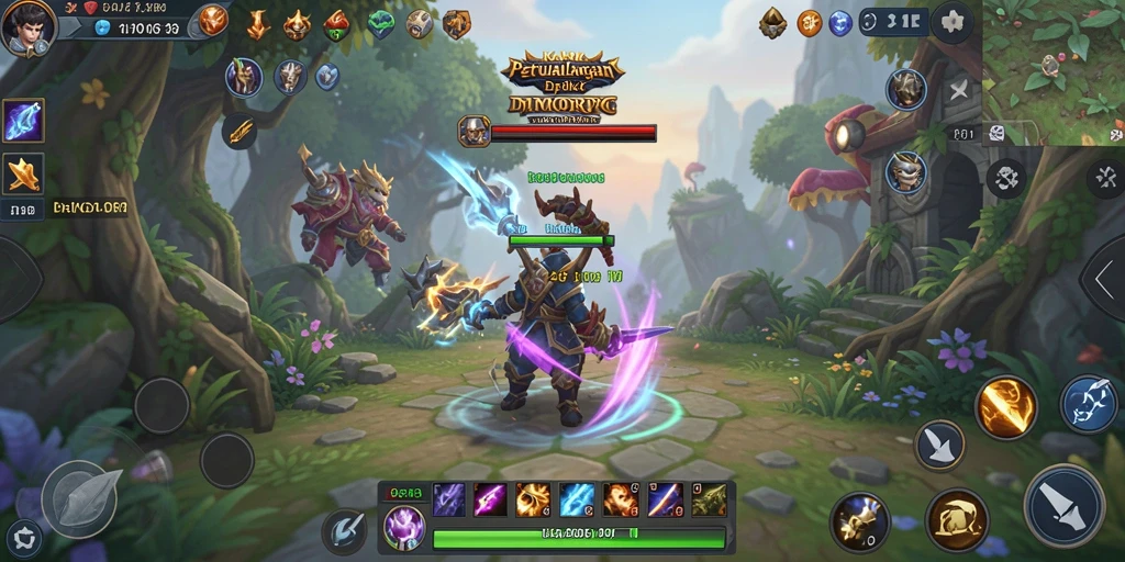 Tangkapan layar KAKRP menampilkan pertempuran epik dalam dunia MMORPG.