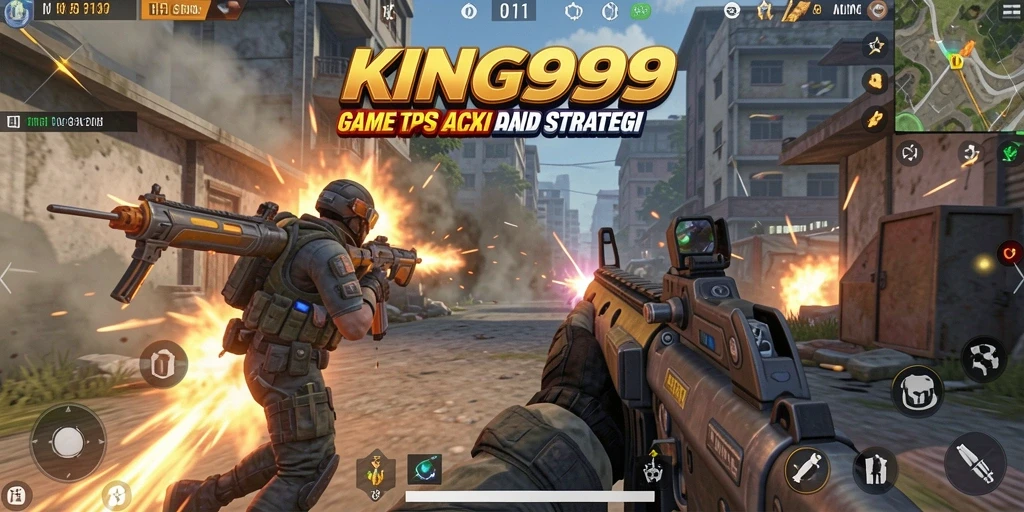 Tampilan gameplay KING999 yang mendebarkan dalam pertempuran TPS.