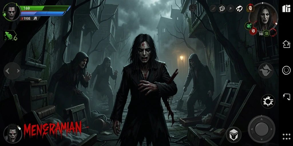 Screenshot utama MAMI188 menampilkan momen ketegangan dalam gameplay horor.