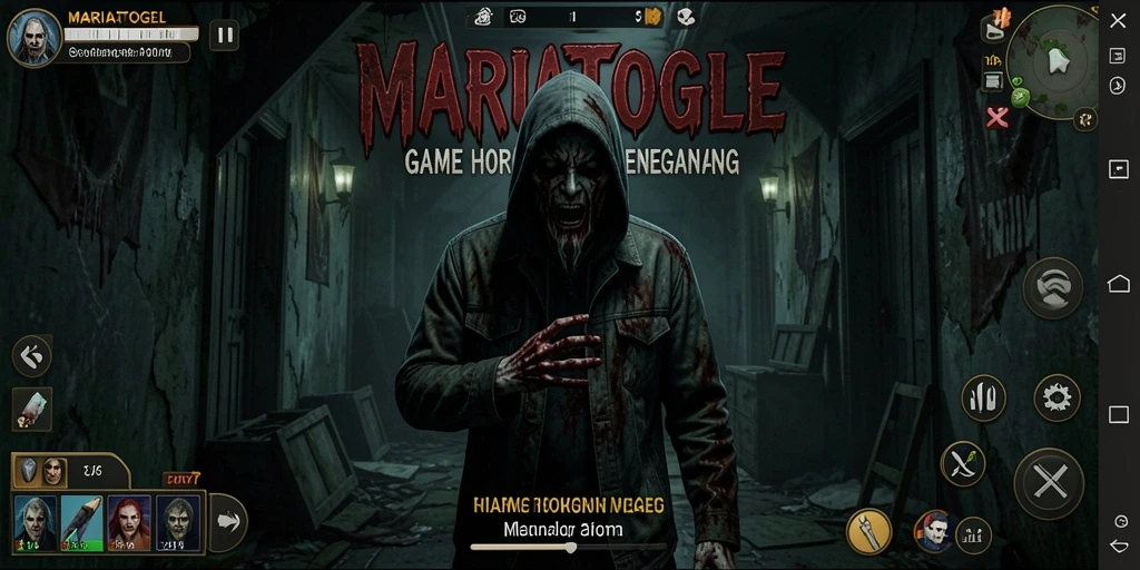 Tampilan gameplay MARIATOGEL yang menegangkan dan menyeramkan