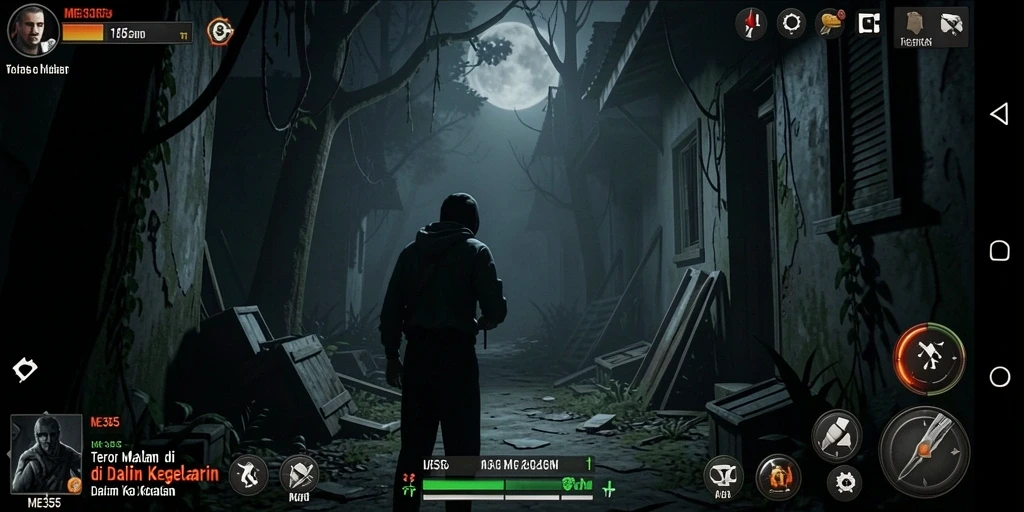Gameplay ME355 yang menampilkan momen mencekam dan menakutkan.