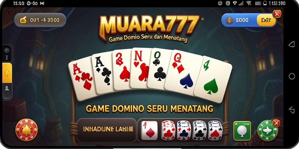 Screenshot gameplay MUARA777 yang menampilkan keseruan bermain Domino.