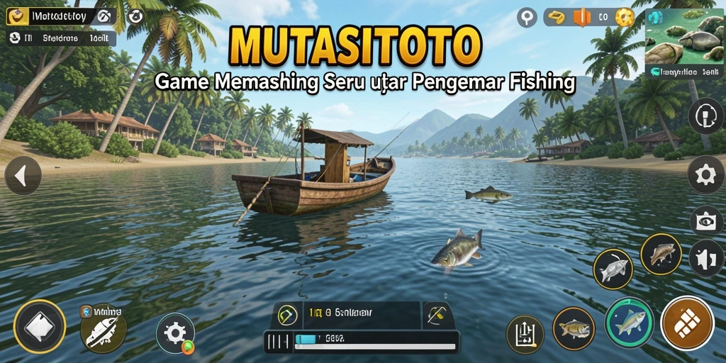 Tampilan gameplay memancing yang mendebarkan di MUTASITOTO.