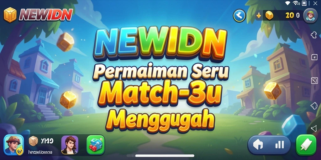 Tampilan gameplay seru NEWIDN dengan warna-warni mencolok.