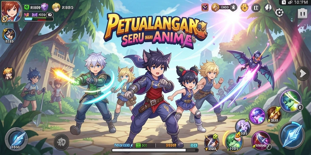 Screenshot gameplay RI889 dengan karakter anime yang memukau.