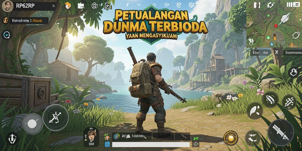 Tampilan gameplay RP62RP yang menakjubkan dalam dunia terbuka.