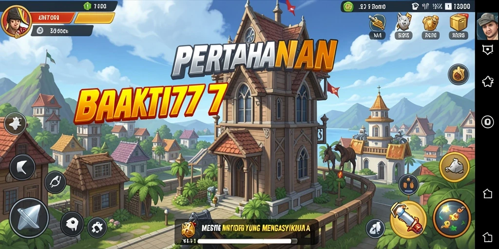 Tangkapan layar utama SAKTI77 memperlihatkan pertempuran intens di Tower Defense.
