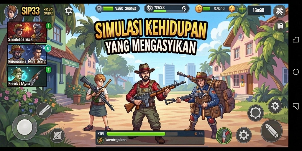 Tampilan gameplay SIP33 yang menakjubkan dan penuh warna.
