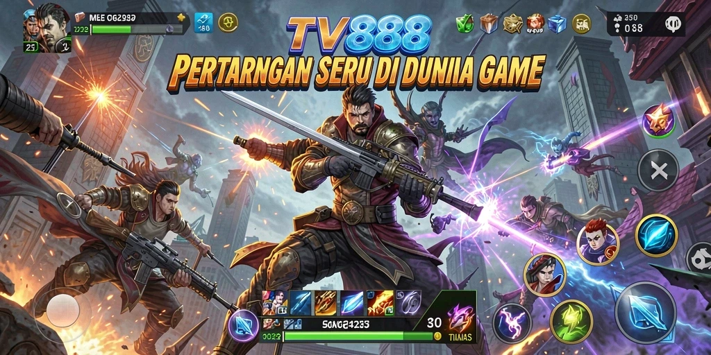 Tampilan gameplay TV888 yang menegangkan di setiap pertarungan.