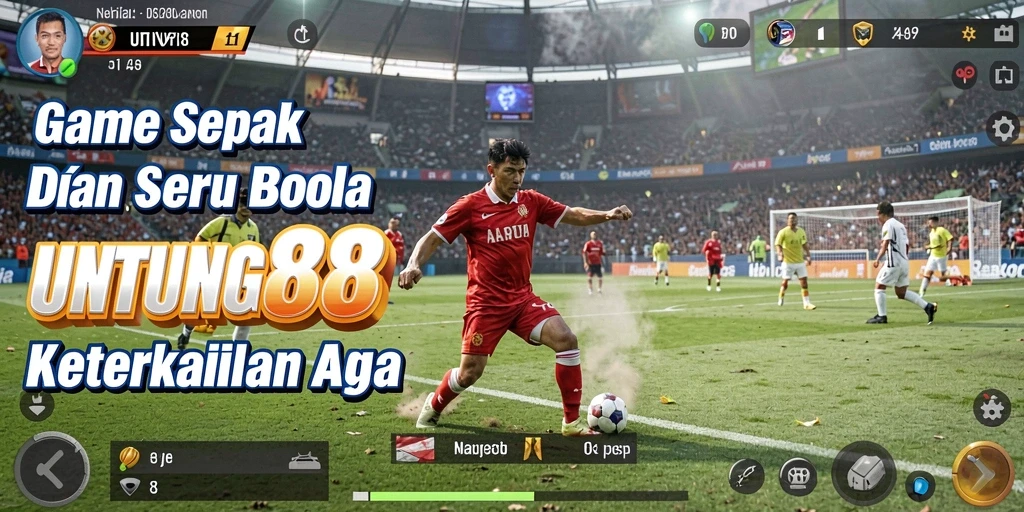 Tampilan seru gameplay sepak bola UNTUNG88 dengan aksi mendebarkan.