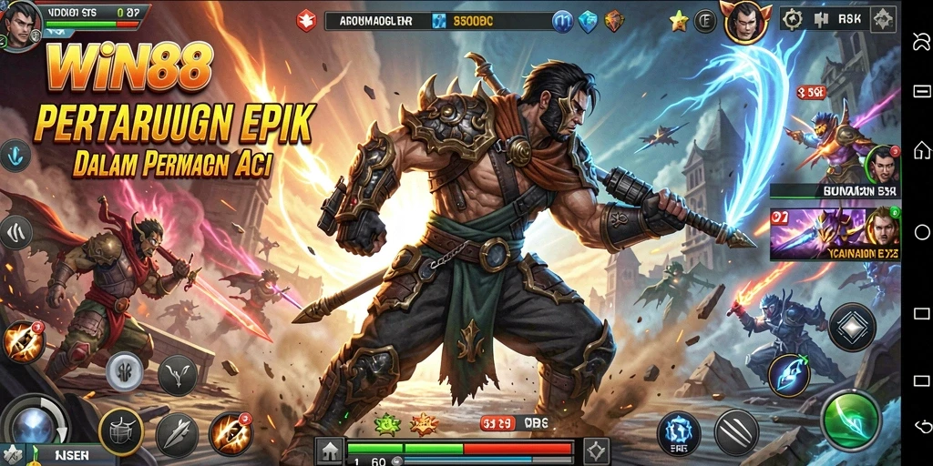 Screenshot gameplay <strong>WIN88</strong> menunjukkan aksi dan pertempuran yang mendebarkan.